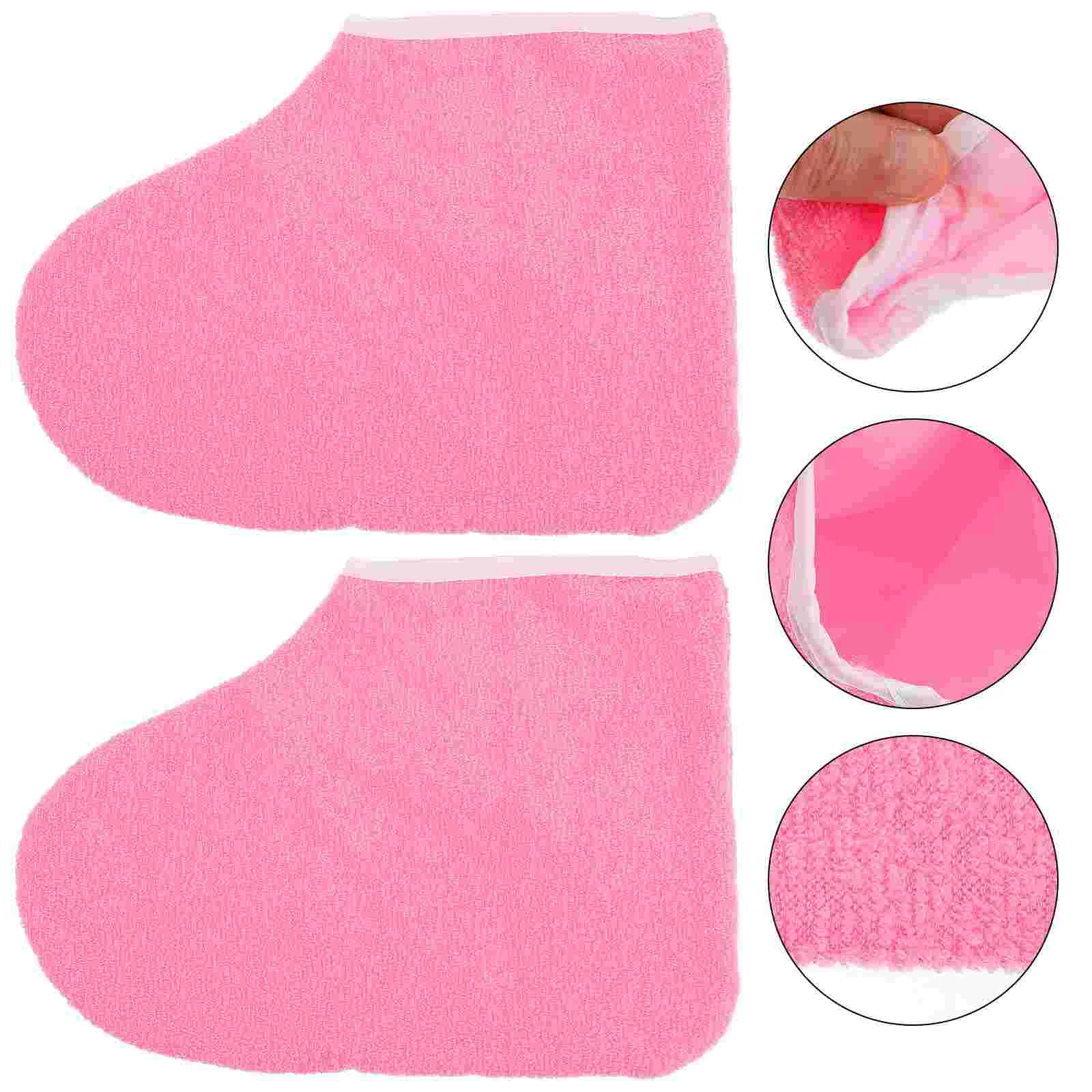 

2 Pcs Manicure Booties Heels Girls Socks Moisturizing Foot Cover Cracked Feet Fabric Covers Women's