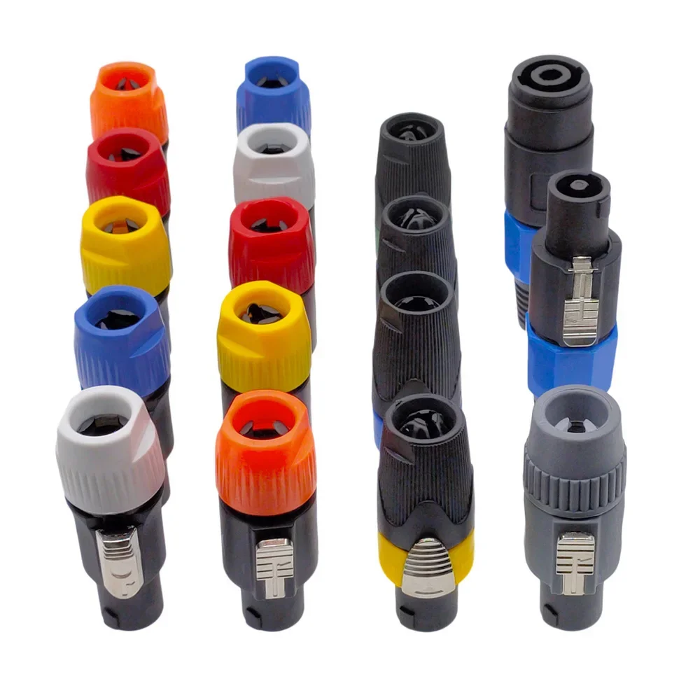 5PCS Speaker Powercon Connector 4 Core Professional Audio Power Plug Speakon Connectors