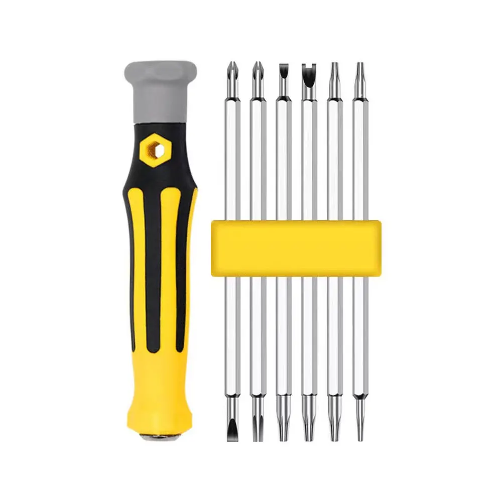 12 in 1 Magnetic Screwdriver Security Tamper Proof Drill Bit Pentagonal Torx Screwdriver Bits Flat Head Hand Tools