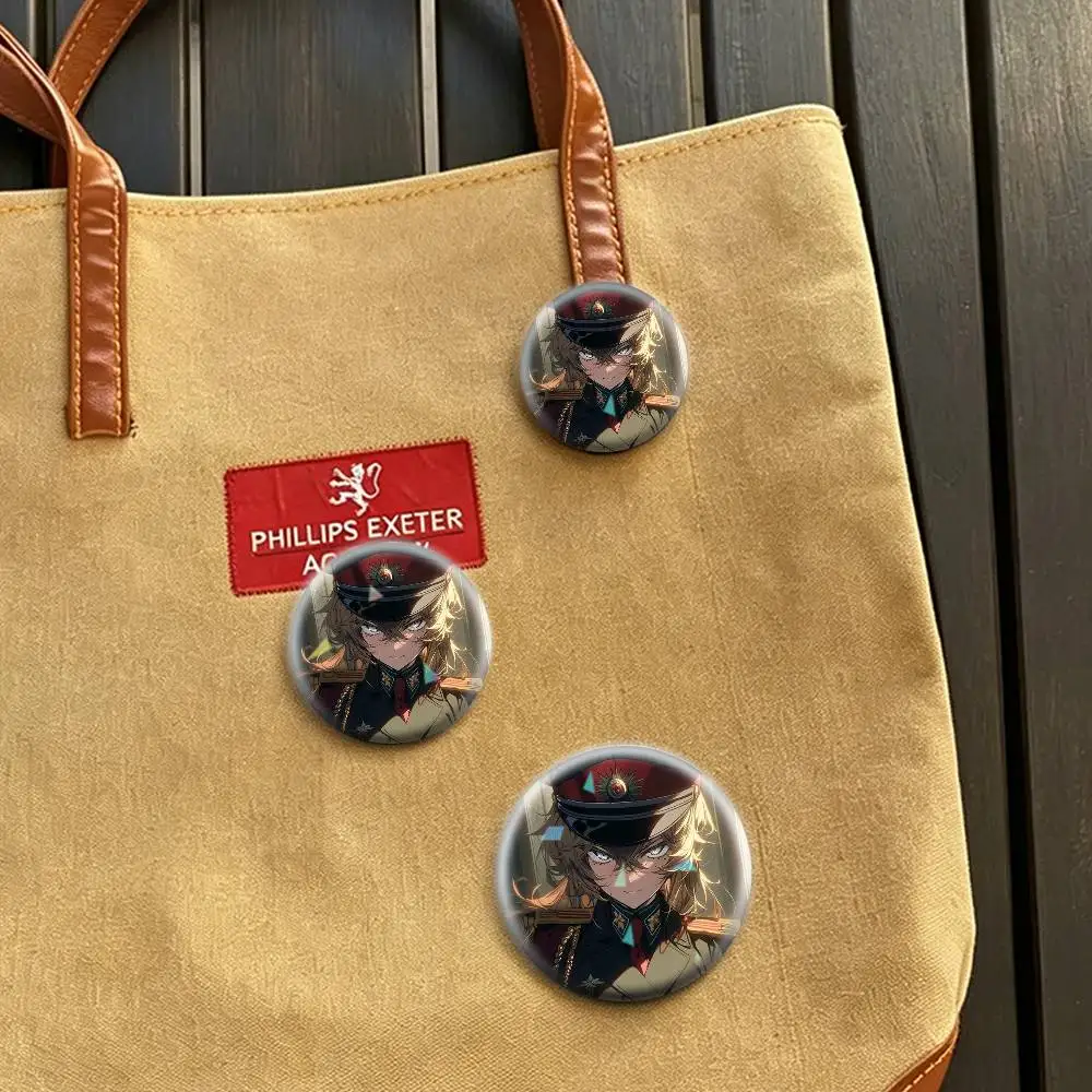 The Saga of Tanya The Evil Anime 32/44/58mm Handmade Pins Round Brooch Badge Backpacks Clothes Jewelry Gifts