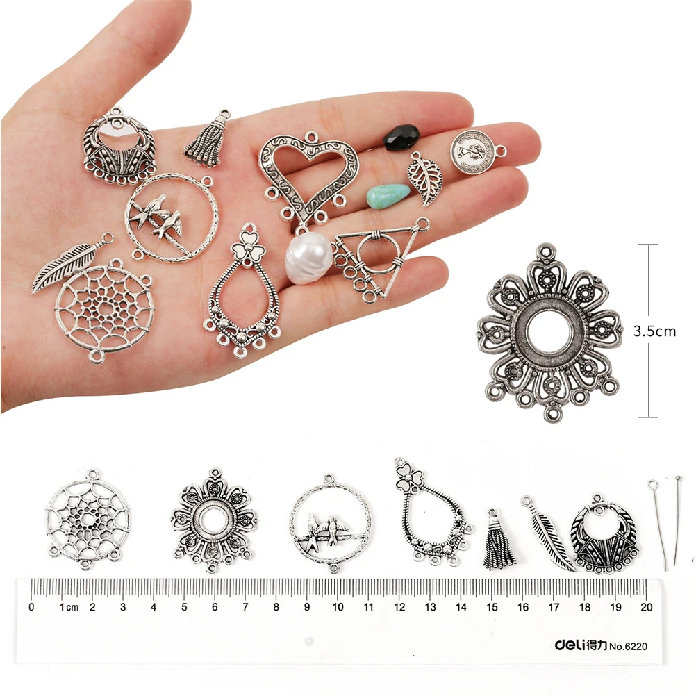 309pcs Retro Diy Earrings Material Set Premium Alloy Handmade Jewelry Kit Stylish Accessories Tools For Teens Women