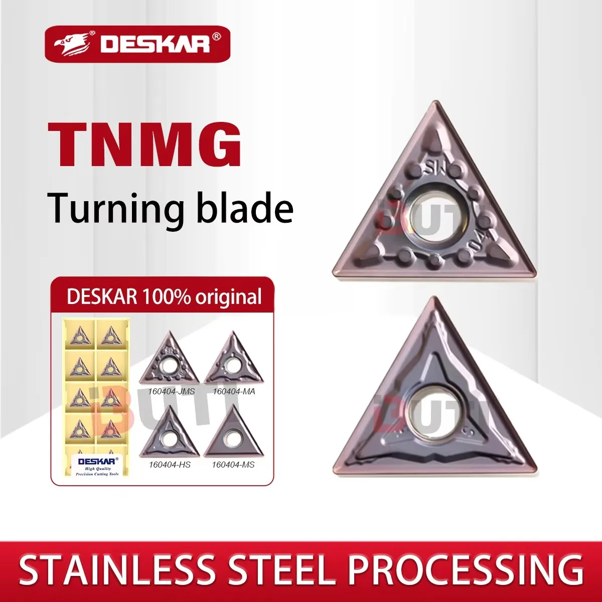 

DESKAR 100% оригинал TNMG160404/160408 HS MQ JMS HA MA MS LF6018 Токарный станок с ЧПУ Треугольный токарный инструмент для внешнего круга Нержавеющая сталь