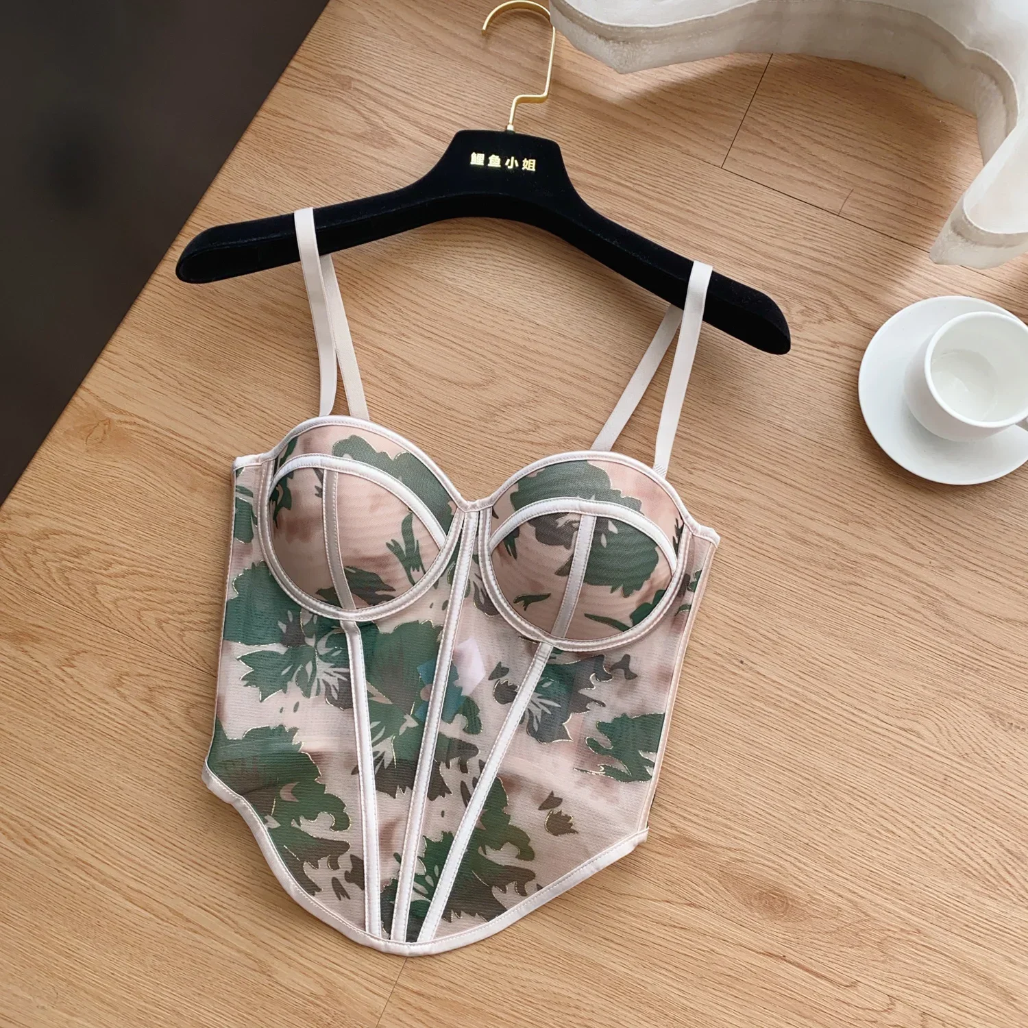 Hotsweet Backless Elegant Sleeveless Vintage Sweet Print Slim Straps Camis Top Beach Vacation High Street Sexy Summer Clothing