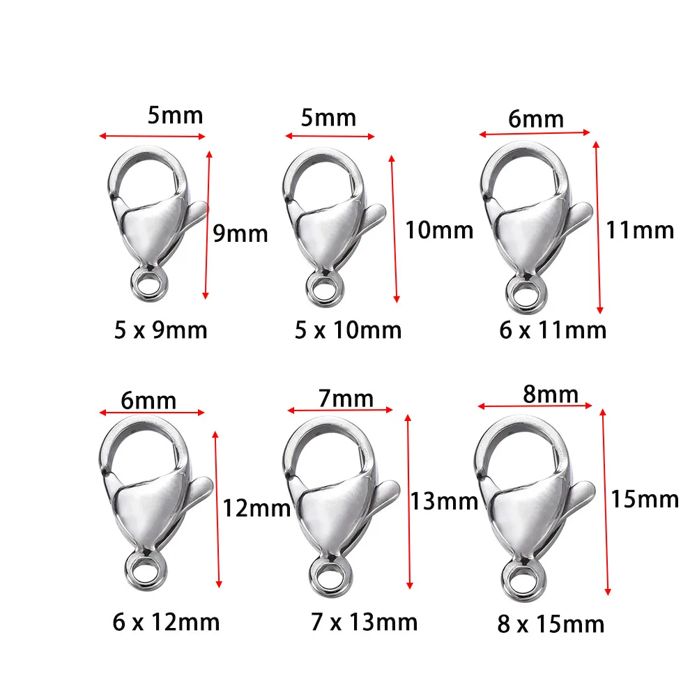 10/20pcs Edelstahl Hummer verschlüsse Goldfarbe Hummer verschlüsse Haken Anschlüsse für DIY Schmuck machen Ergebnisse Zubehör