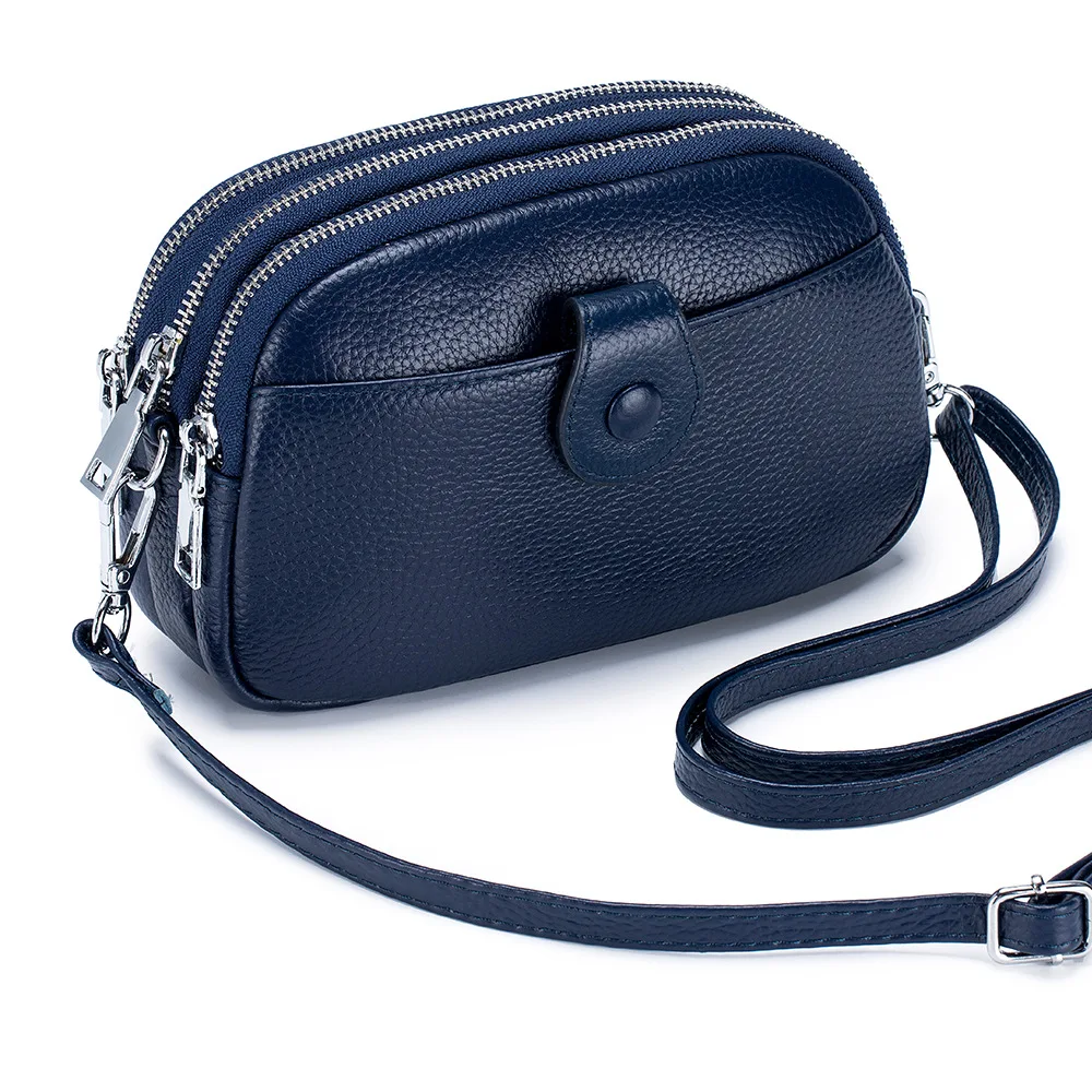 

A9995 Portable Cowhide First Layer Cow Leather Lady Crossbody Adjustable Strap Style Women Small Items Holder Shoulder Bags