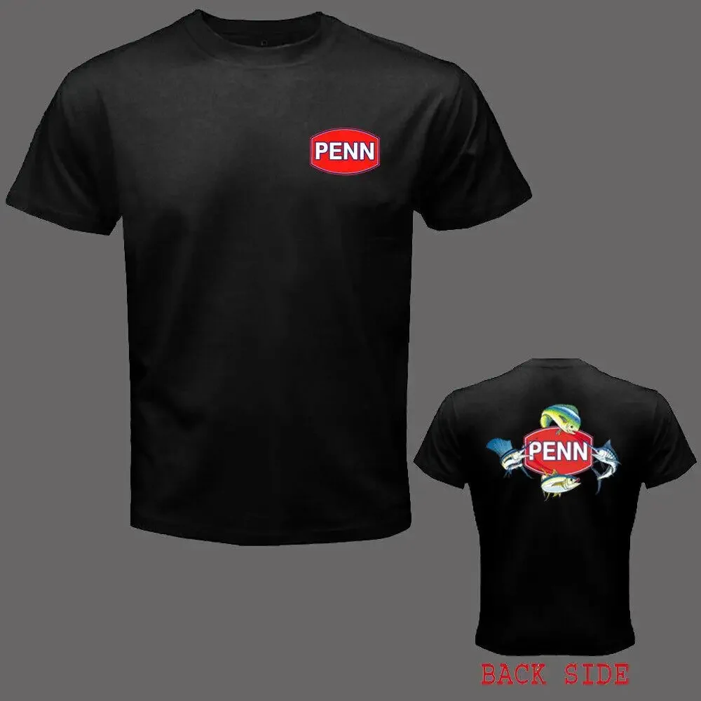 PENN FISHING Logo Mens Black T-shirt Size S to 5XL