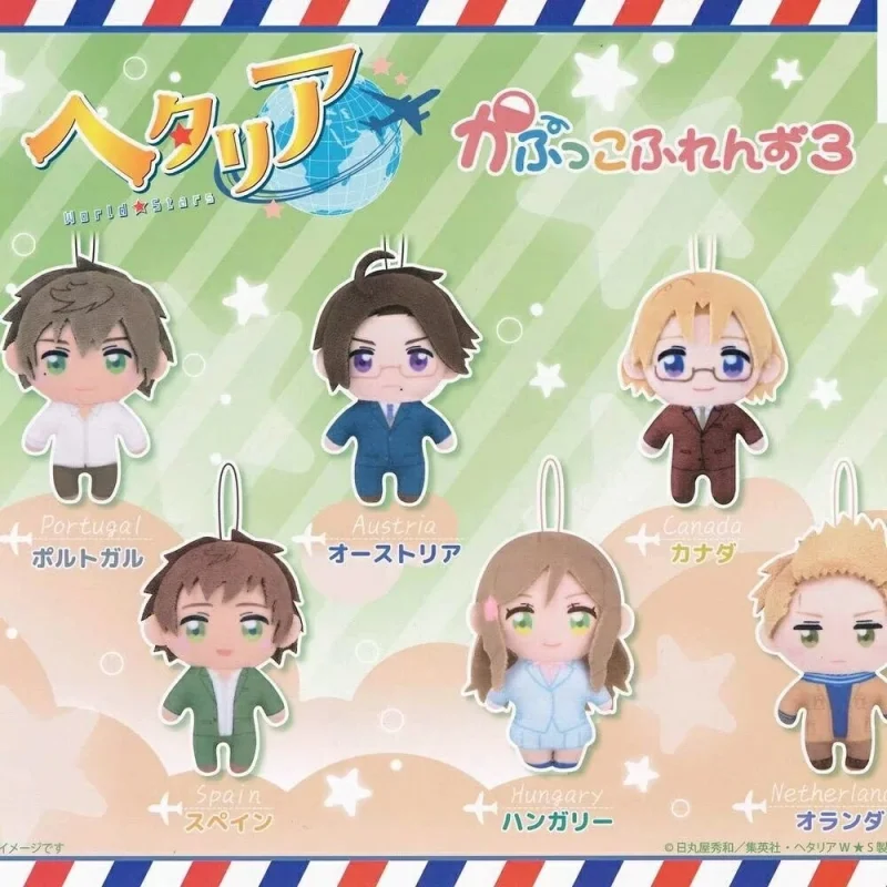 In Stock 8cm Hetalia Axis Powers Mini Plush Doll Matthew Williams Elizaveta Hedervary Netherland Spain Stuffed Toy For Anime Fan