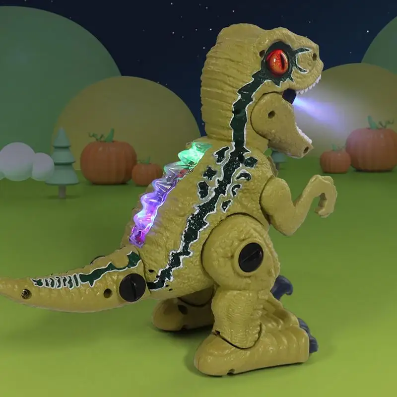 Robot de dinosaurio eléctrico con luz LED y sonido realista, modelo de dinosaurio mecánico, juguete para niños, regalos de cumpleaños