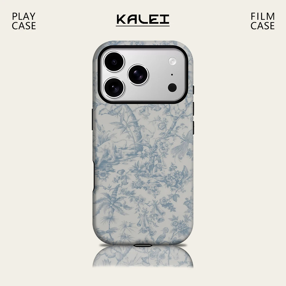 Blue Flora IPhone 17 Must for Magnetische Handyhülle für IPhone 17 16 15 14 13 Pro Max Plus Einzelne doppelschichtige robuste Hülle