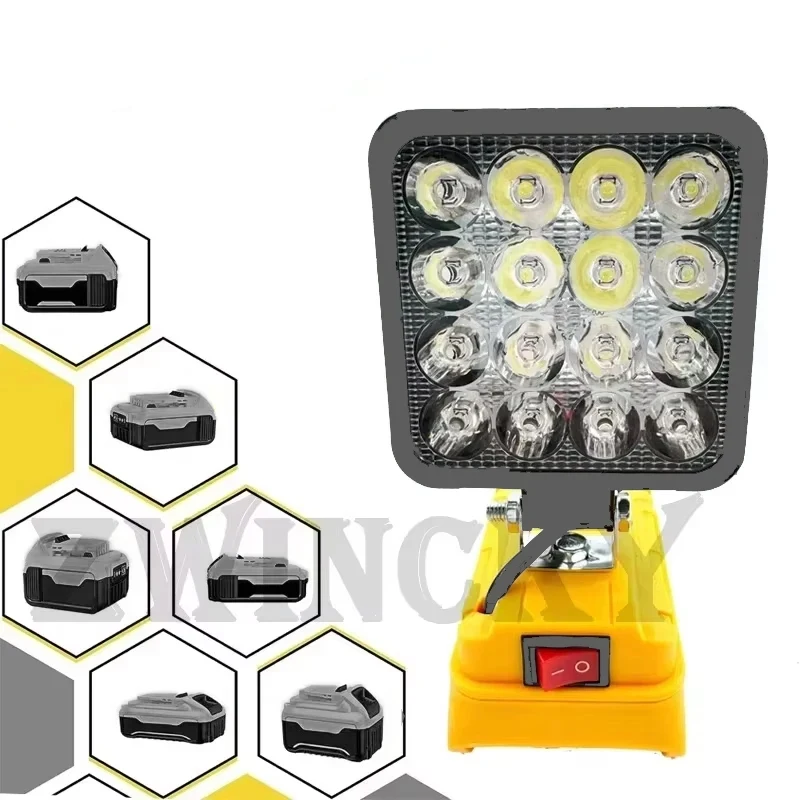 For Dewalt lamp Portable flashlight for 14.4V-20V Li-ion Battery 3 inch Cordless led Work Floodlight Camping lamp Emergency