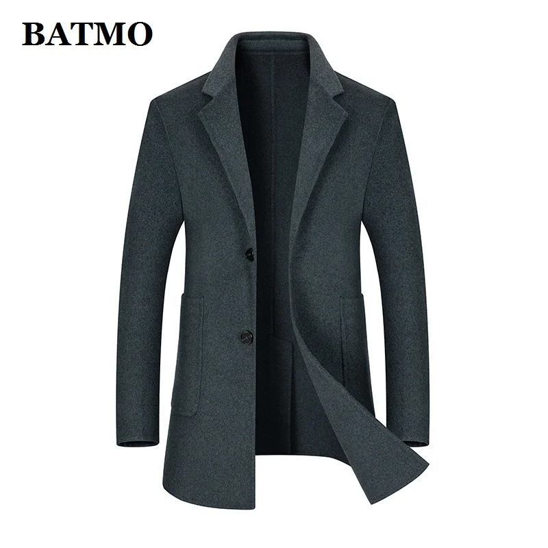 BATMO 2024 new arrival autumn wool trench coat men,male casual jackets,plus-size M-XXXL 82108