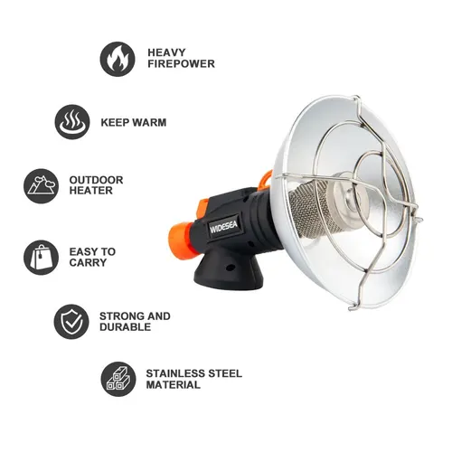 Imagen 2 del producto Calentador de Camping Widesea, chimenea portátil de acero inoxidable para invierno, estufa al aire libre, quemador de Gas para senderismo, equipo de supervivencia de calefacción