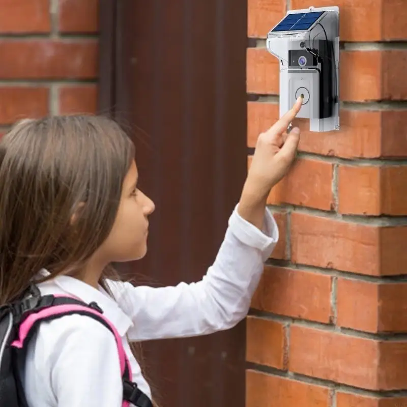 Q1JC WiFi Doorbell Support Two Way Intercom Voice Doorbell Rain Cover