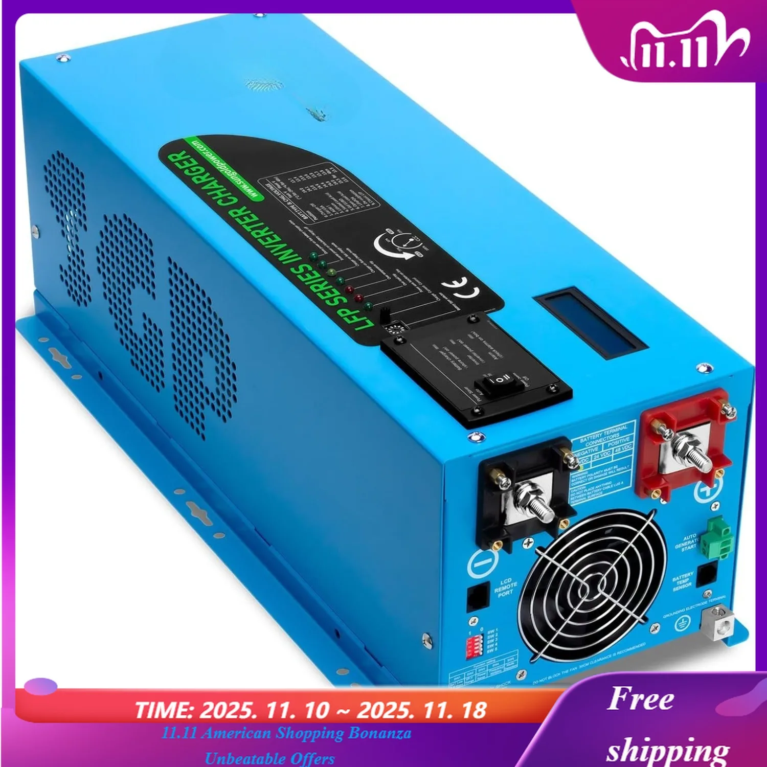 

2000 Вт DC 12 В Пиковая 6000 Вт Чистая синусоида Инверторное зарядное устройство, 120 В переменного тока с аккумулятором 70 А Зарядное устройство переменного тока с ЖК-дисплеем Пульт дистанционного управления,