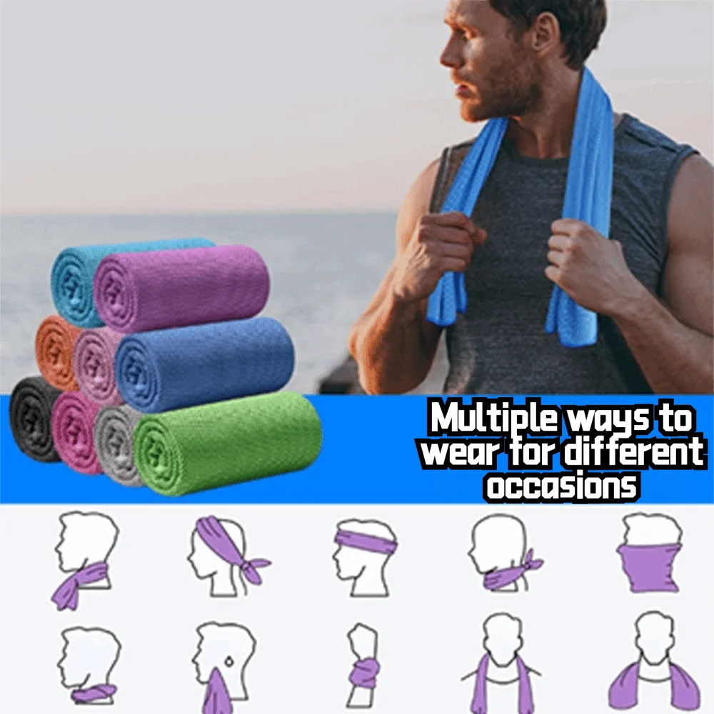 Breathable Cooling Towel Quick Drying Lightweight Microfiber Towels Sunstroke Prevention Ultra Soft Yoga Swimming Gym Towel