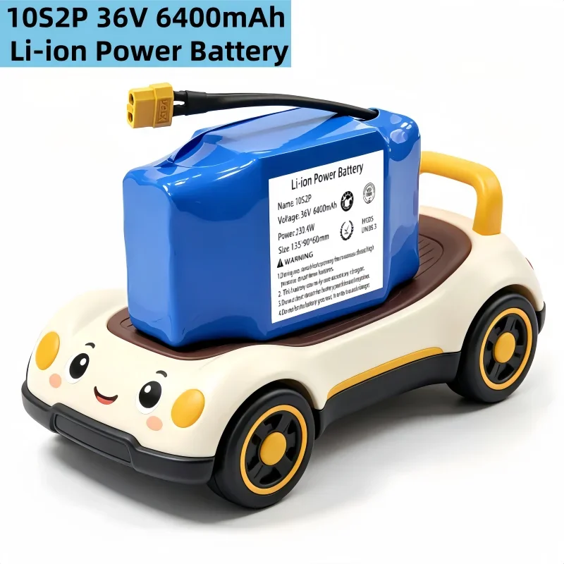 

Premium 18650 Lithium Battery 36V 10S2P6.4Ah 4400mAh Rechargeable Battery For Self Balancing Scooter Hoverboard Replacement Part
