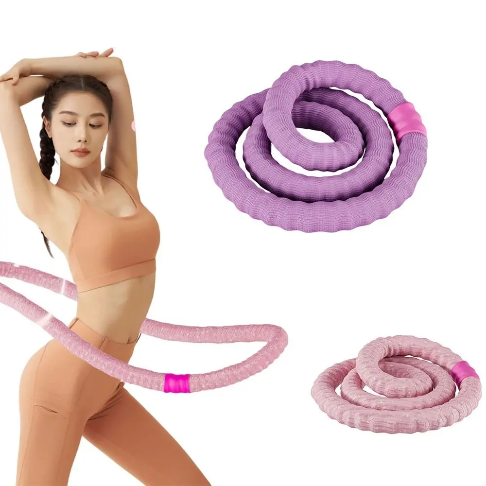 Aro de Ejercicio con Resorte Interno Suave, Bajo Ruido, Aro de Fitness con Peso, Plegable, Tubo de Resorte para Pérdida de Peso, Aro de Yoga