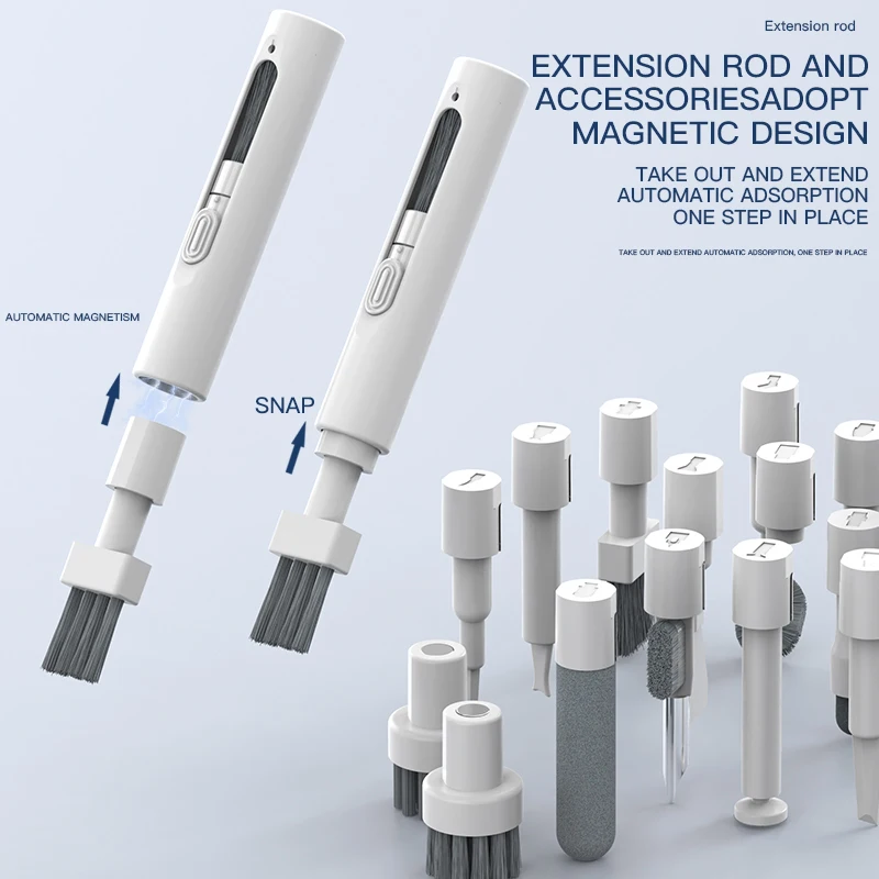 32-in-1 magnetic multi-functional soft brush for cleaning the charging ports' gaps of headphones AirPods / iPhone