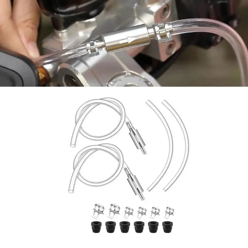 1/3/5SET Brake Fluid Bleeder Hose with One-Way Non-Return Check Valve Auto Car Vehicle Motorcycle Brake Clutch Hose Kit