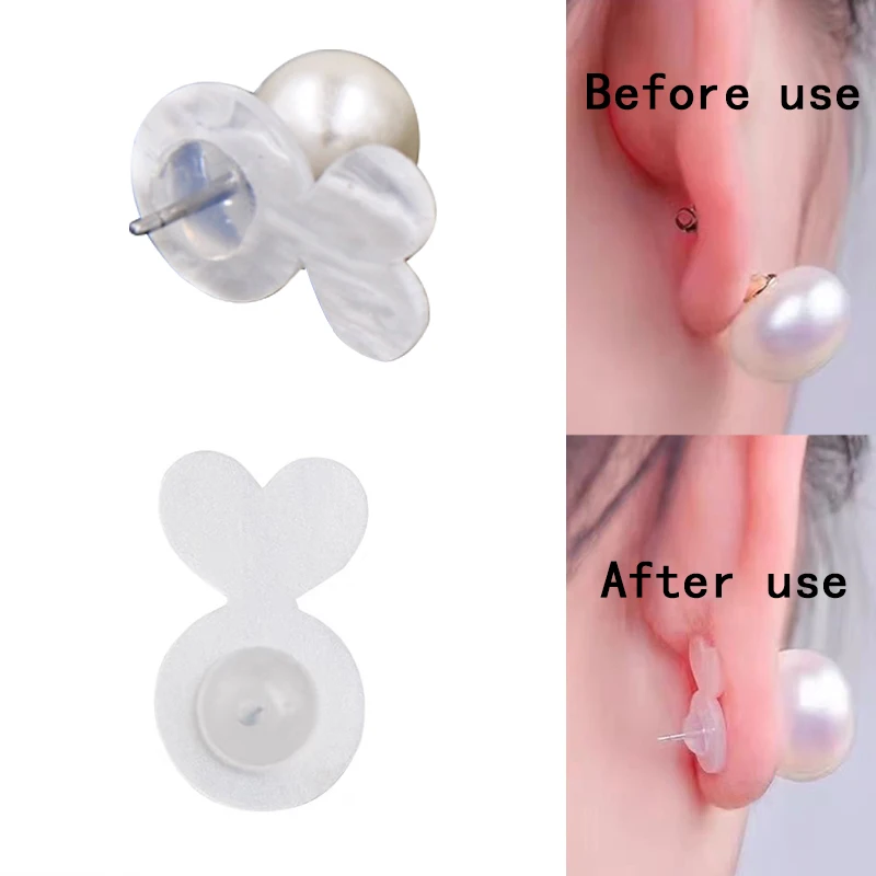 10-20pcs Ear Back Stoppers Silicone Ear Plug Blocked Caps Supportive Earring Lifters for Heavy Earrings Jewelry Making Accessory