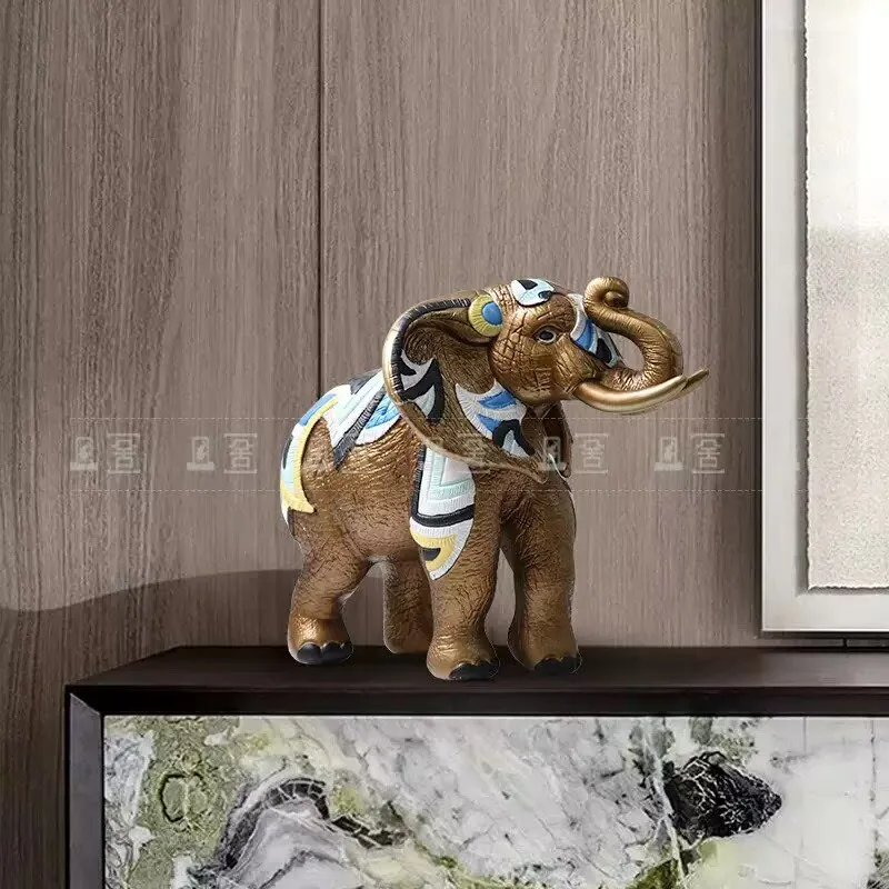 Home decoration items simulated animal statues creative elephant ornaments living room TV cabinets office decorations home craft