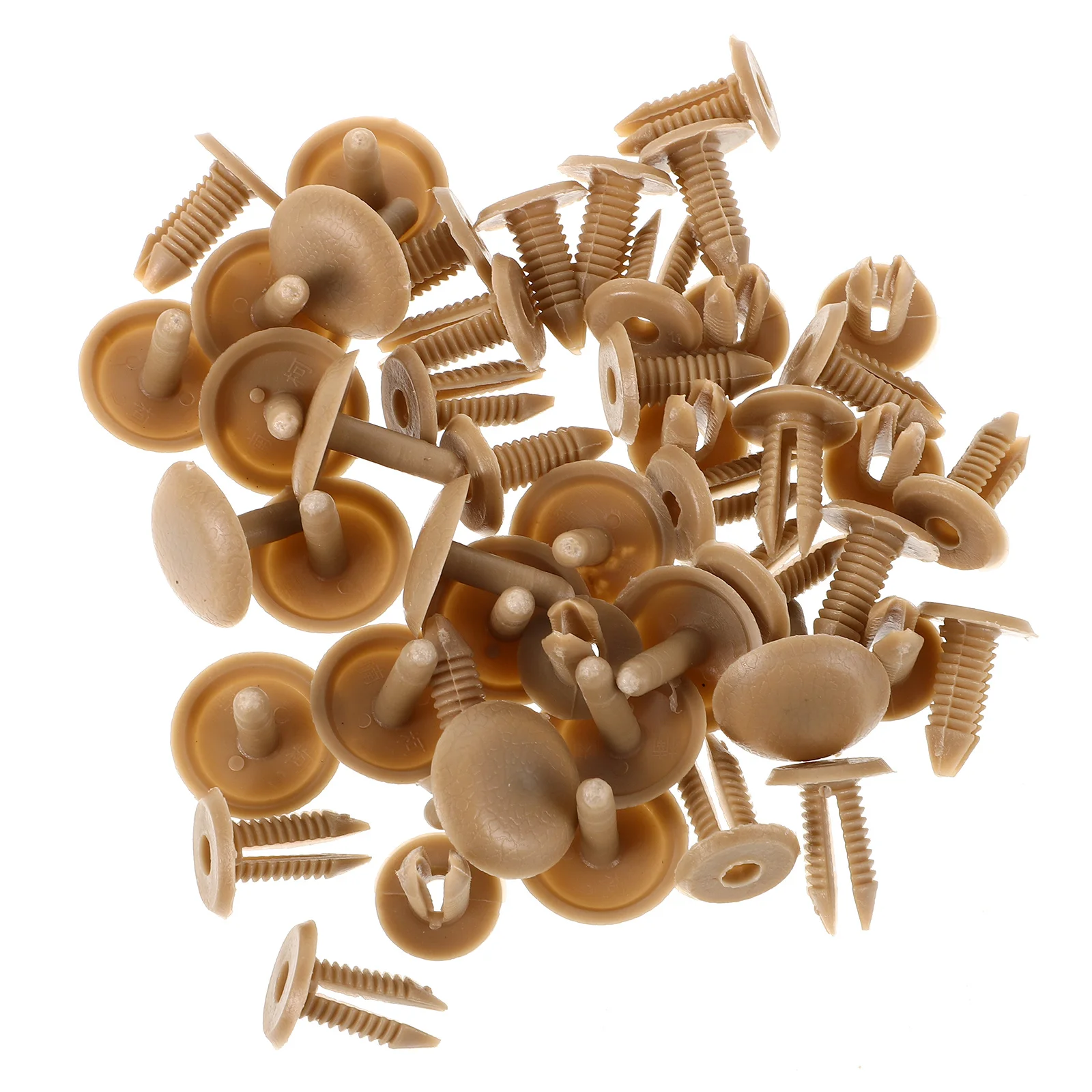 

30Pcs Automotive Plastic Fasteners Beige Push Rivets Clips for Door Bumper Trim Panel Retainer Body Parts Installation