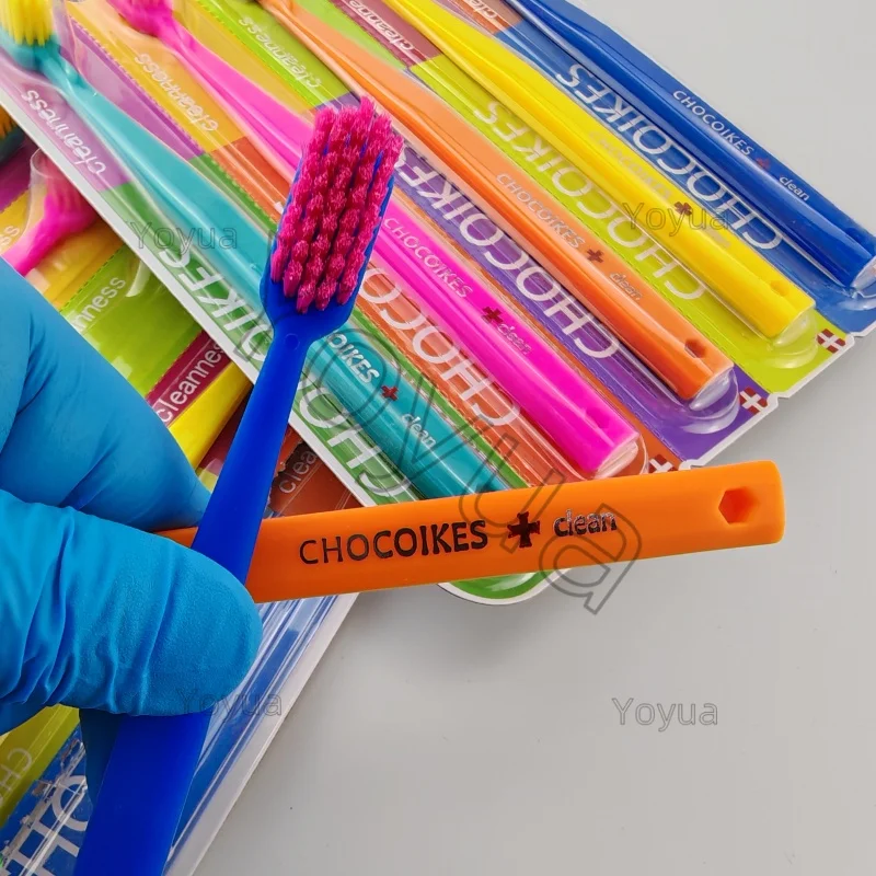 50 قطعة فرشاة أسنان فائقة النعومة ملونة للرجال والنساء الكبار فرشاة أسنان منزلية لتقويم الأسنان فرشاة أسنان نظافة الفم لللثة الحساسة #5