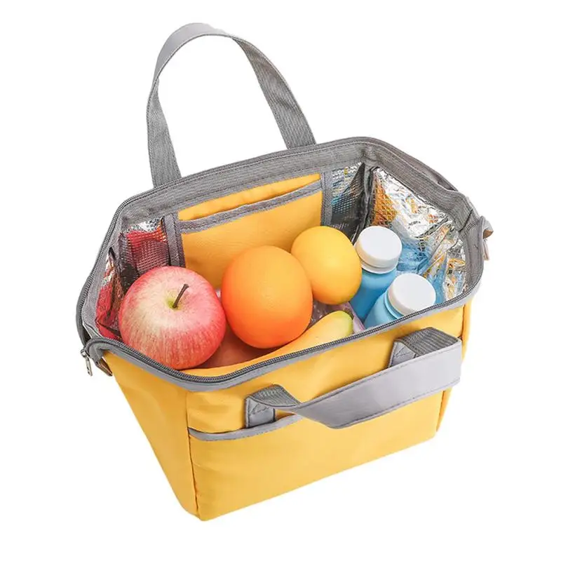 Lunch Bag Women Soft Cooler Cooling Tote Double-layer Insulated Lunch Tote Bag For Picnic Keep Warm Or Cold For Work Travel