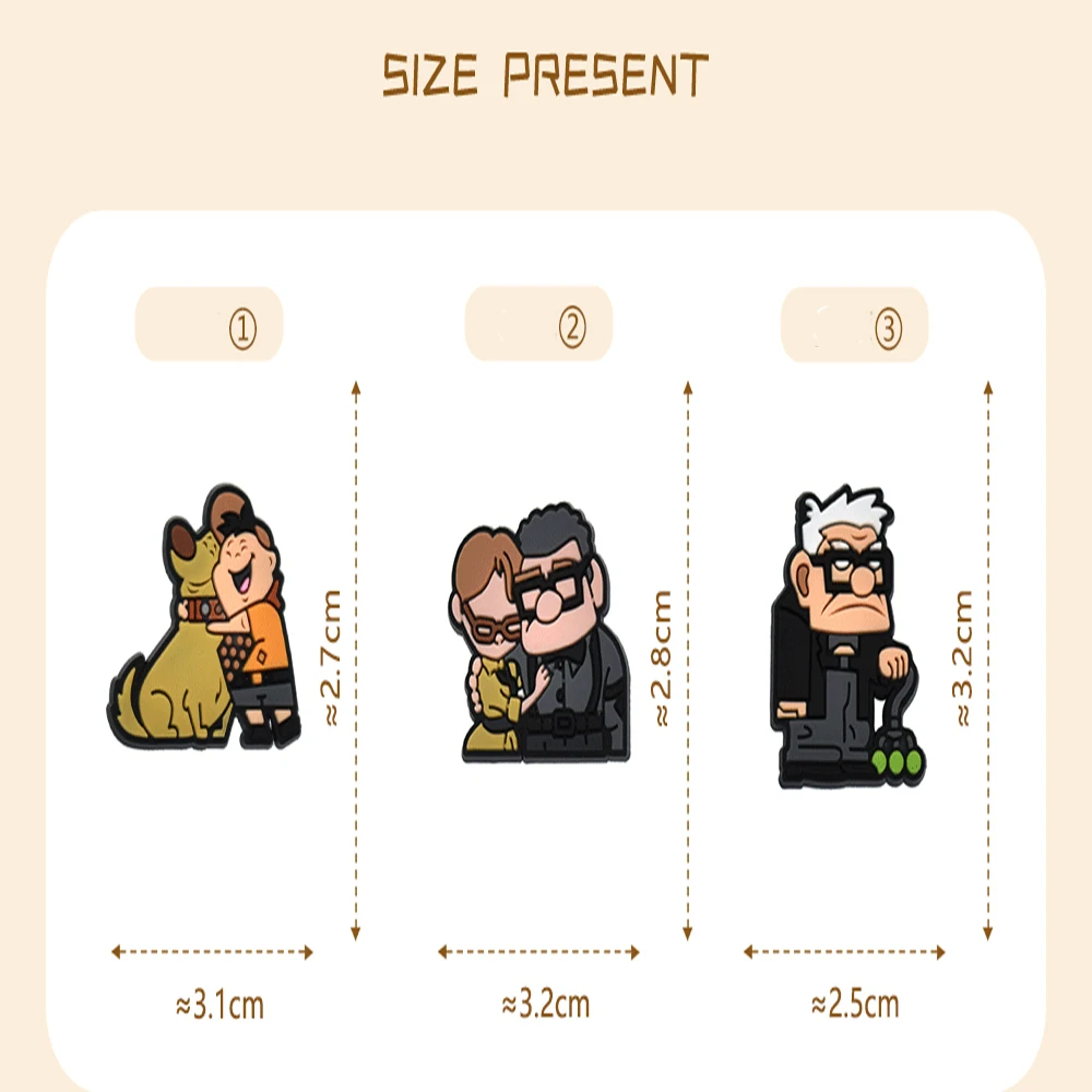 11-100Pcs Cartoon Balloon House Series PVC Shoe Charms Accessories DIY Detachable Wristband Decoration Men Women Party Gifts