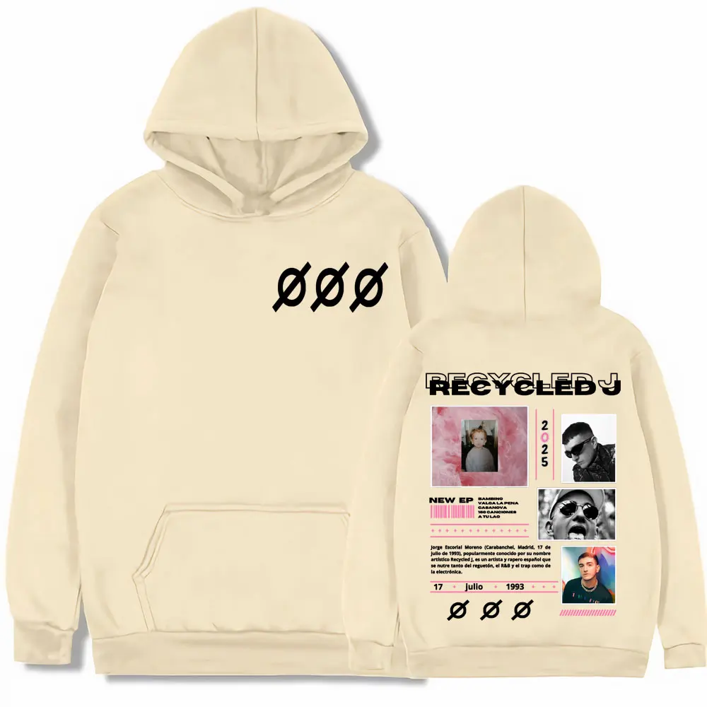 مغني الراب المعاد تدويرها J 2025 جولة الجرافيك هوديس الرجال النساء Harajuku الهيب هوب خمر هوديي الخريف/الشتاء بلوزات الراحة غير رسمية