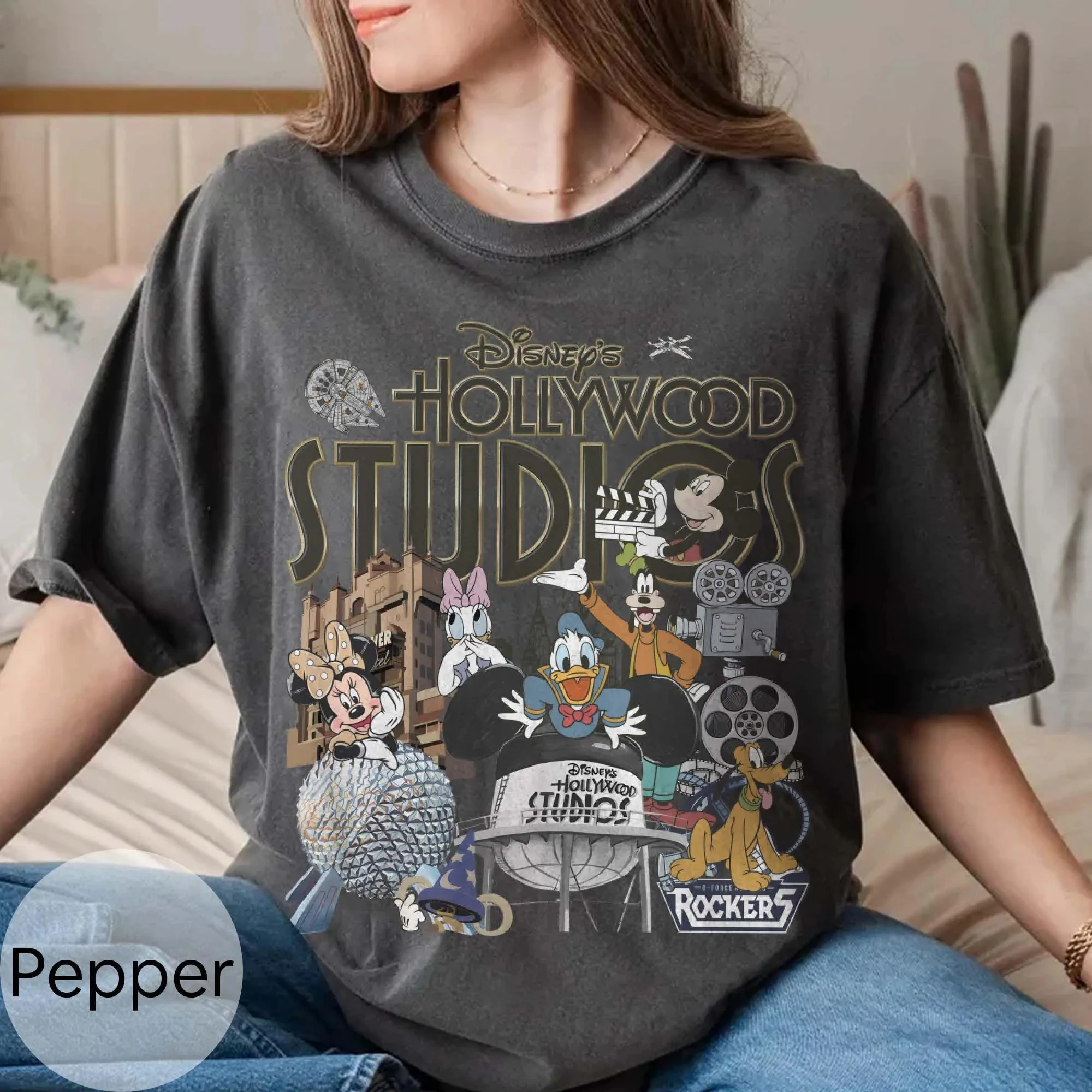 

Retro Disney Hollywood Cinema Comfort Collar Shirts, Disney World Shirts, Hollywood Cinema Tour 2025 Disney Shirts