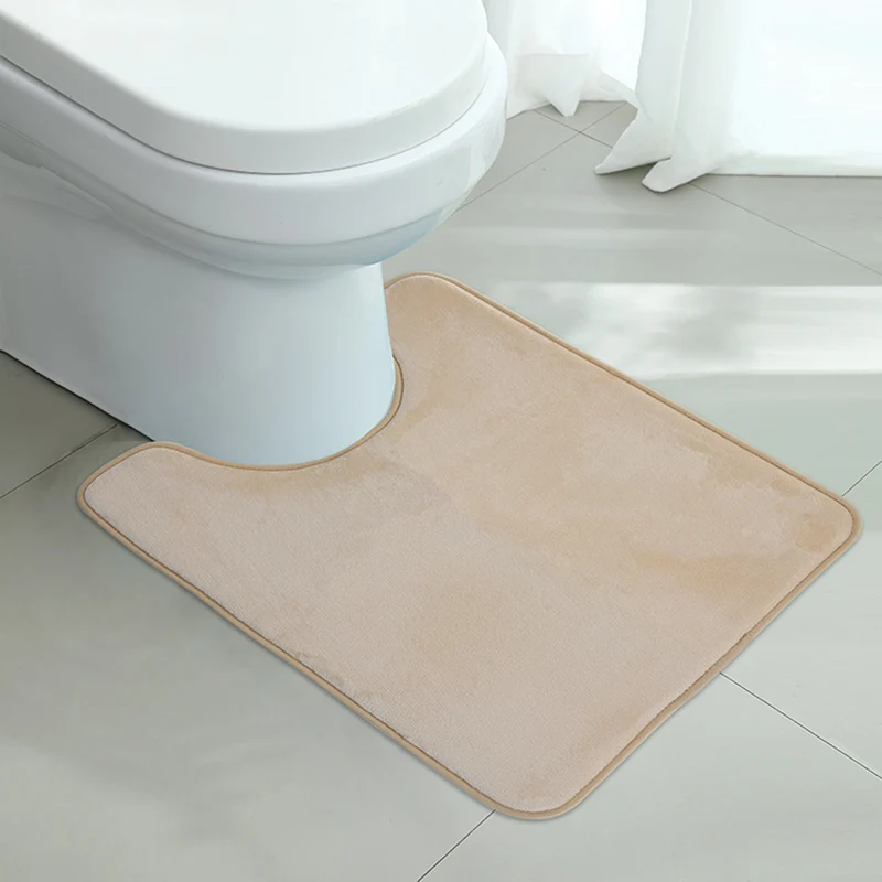 U-SHAPE Bathroom Floor Mat Toilet Mat Anti-slip Bathroom Mat Absorbent Bath Mat Home Decoration