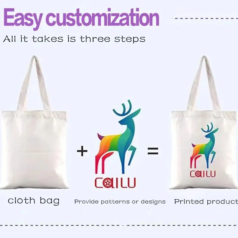 Sac fourre-tout en toile avec logo imprimé personnalisé, sac en toile tridimensionnel épais, vente en gros, sac de shopping personnalisé