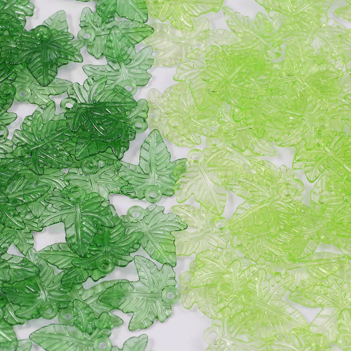 21 × 20 مللي متر الأخضر مابل ليف الاكريليك قلادة فضفاض الخرز لصنع المجوهرات سوار DIY بها بنفسك الأقراط اليدوية المفاتيح اكسسوارات