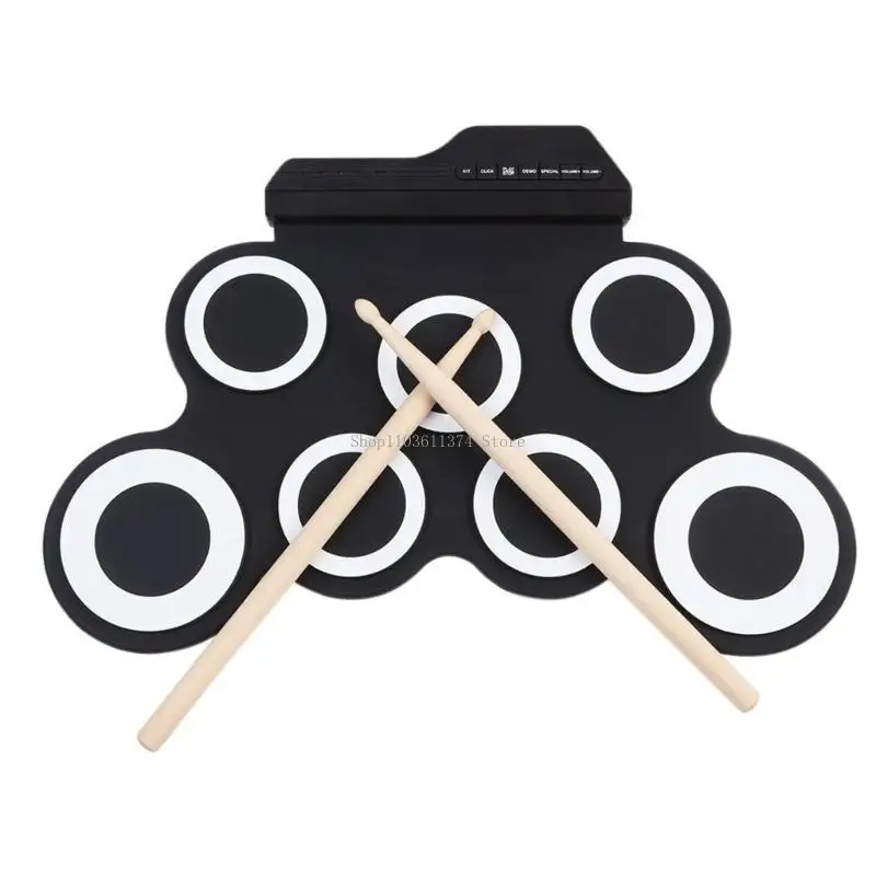  Waterproof ABS Foldable Drum USB Powered Electronic Drum Set for Indoor and Outdoor Use Includes Sound Selection