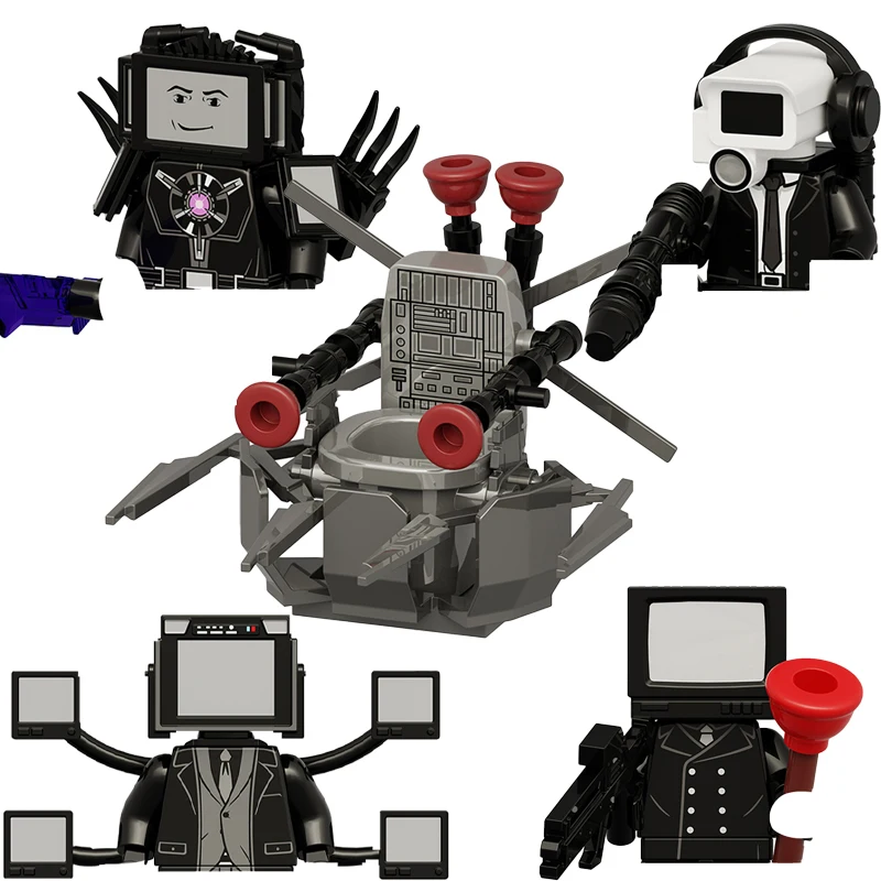 

Минифигурки-мониторы K2184, динамик монитора, K2143, кирпичи для игрушек, подарки, мини фигурки героев, детские строительные блоки для подарка