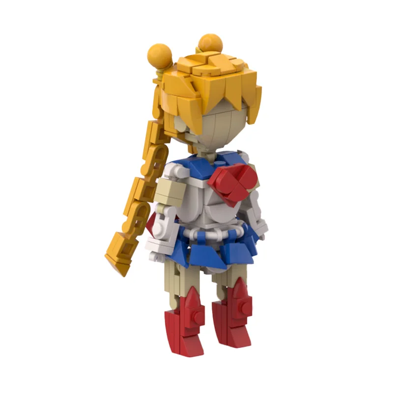 

174 PCS Famous Anime Movie Role Long Haired Female Warrior Bricks Festival Gift Education Assembled Building Blocks Toy For Girl