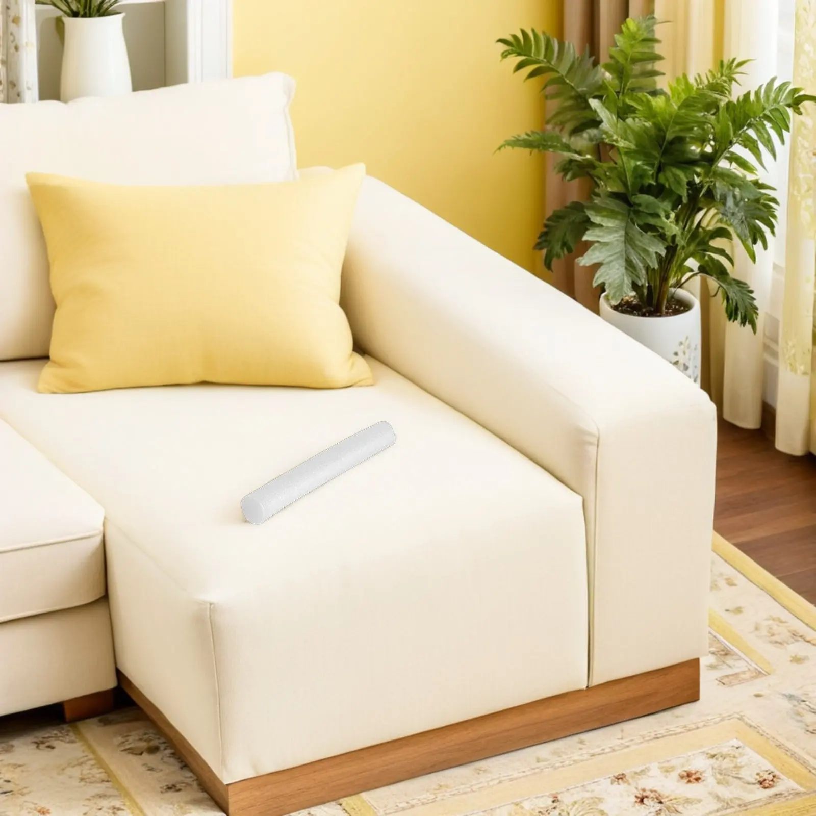 10 unidades de varillas de espuma para sofá de 10.6"X0.86" con almohadillas antideslizantes para muebles, agarres para cojines de sofá, varillas de ajuste y relleno de huecos, piezas para muebles