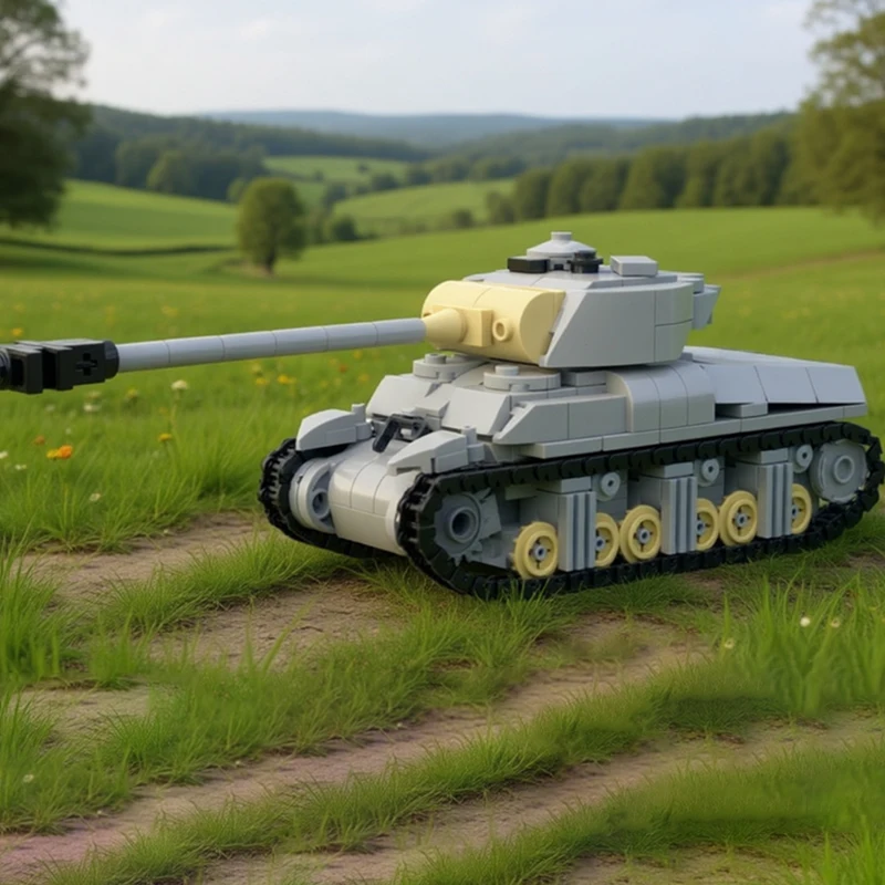 Set di 474 Pezzi Modello di Carro Armato Militare M4A1 Revalorise Scala 1:45 MOC Blocchi di Costruzione Modulari Personalizzabili Giocattolo Creativo Fai-da-Te Regalo per Ragazzi