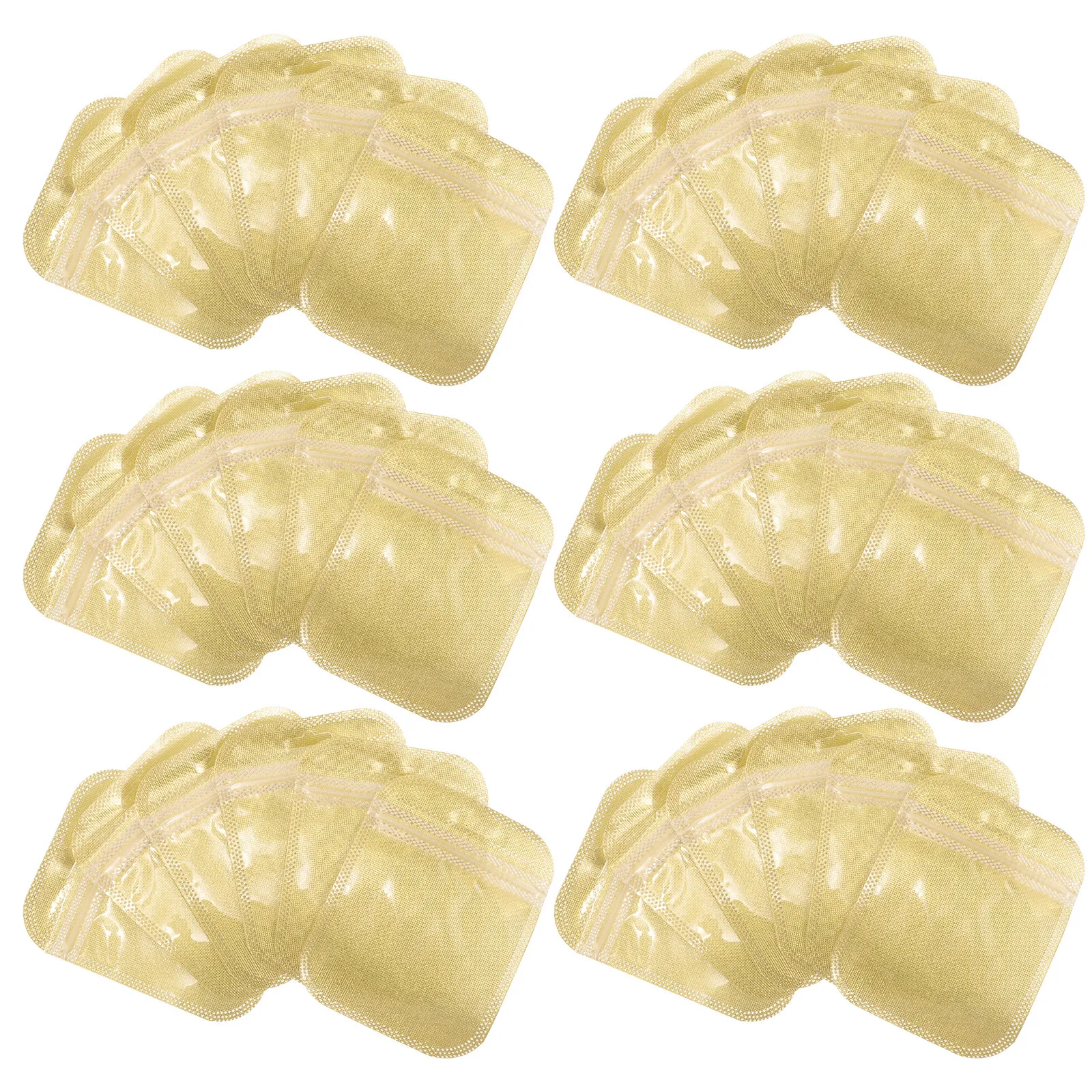100Pcs Gold Jewelry Packaging Bags Thick PVC Resealable Jewelry Storage Bags for Small Business Supplies Small Business Supplies
