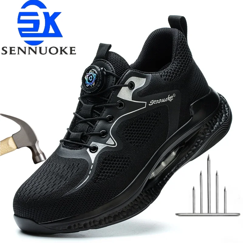 Men\'s Work and Safety Shoes Man for Work Shoes Steel Toe Lightweight Protection for the Feet Footwear Free Shipping Sneakers