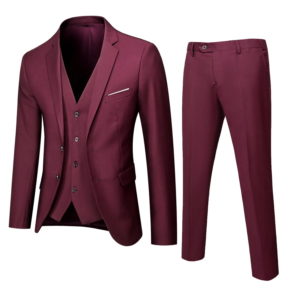 2024 new style men\'s business professional suit jacket  formal wear small suit slim groomsmen dress foreign trade