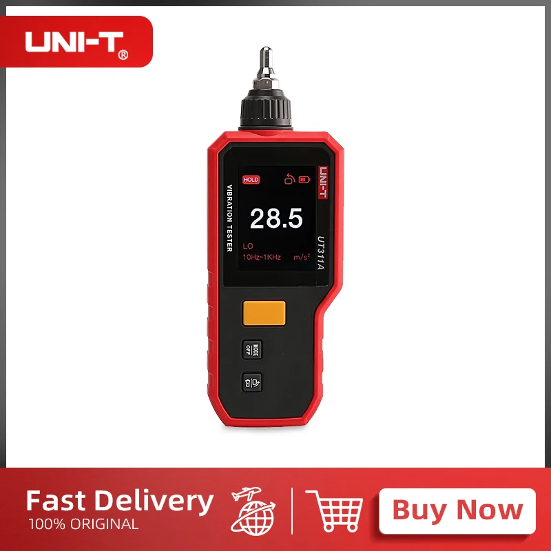 UNI-T UT311A UT312A Handheld Vibration Tester LCD TFT Auto-Rotating Screen Wide  2.4″ TFT Screen Measurement Displacement Tester