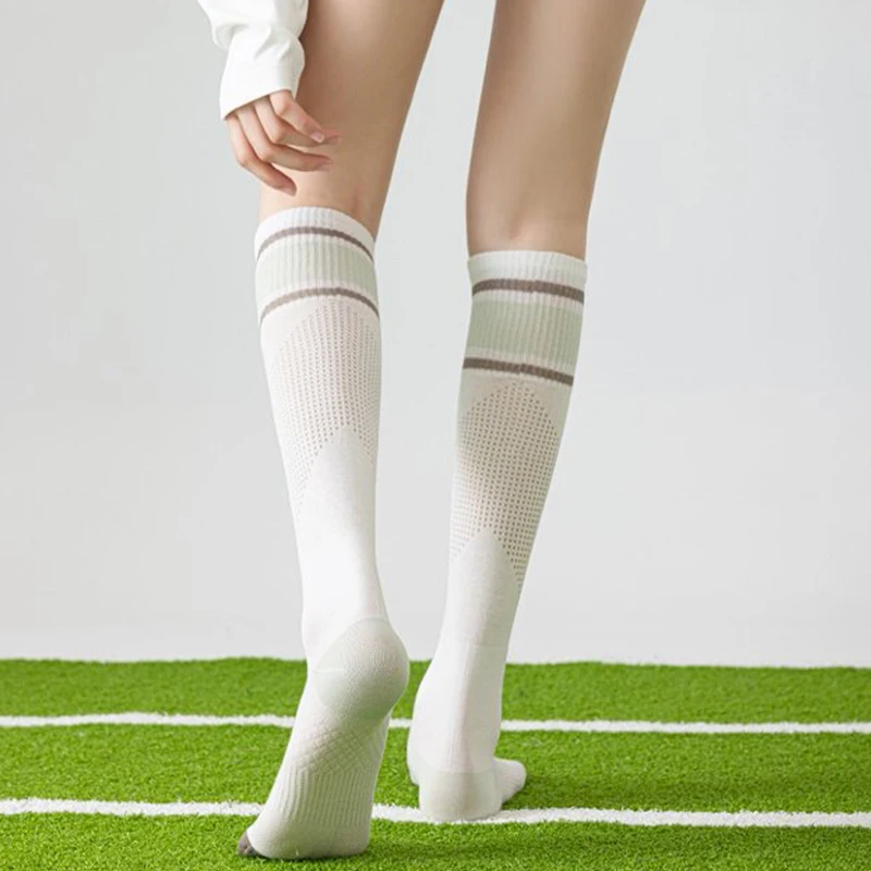 Women's Pressure Socks Exercise Yoga Children Badminton Fitness Stocking Running Skipping Rope Muscular Tennis White Sockings