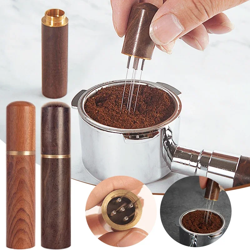 

Stainless Steel Coffee Powder Tamper Espresso Powder Stirrer Distributor Leveler Cafe Stirring Barista Accessories Supplies