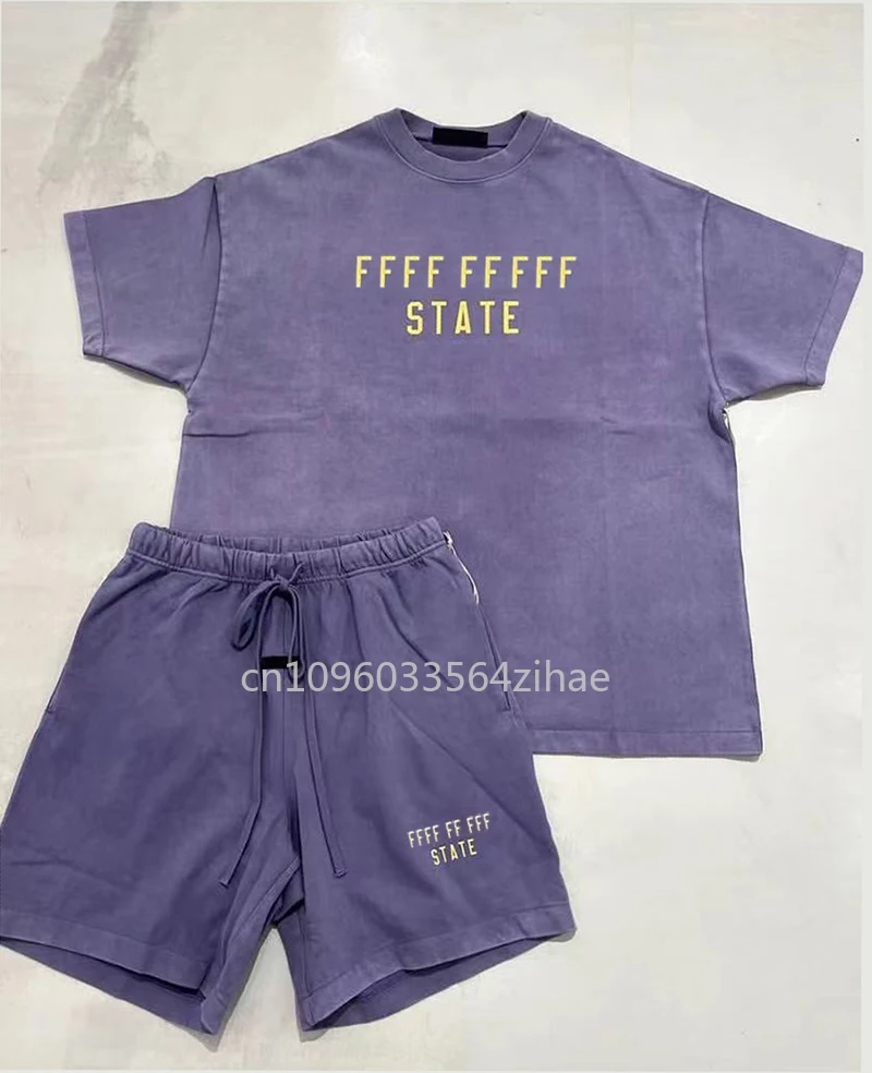 

Luxury Design Men's T-shirts Shorts Sets Two Rows Letter Logo Streetwear Sports Sets Designer Brand Men's Summer Suits