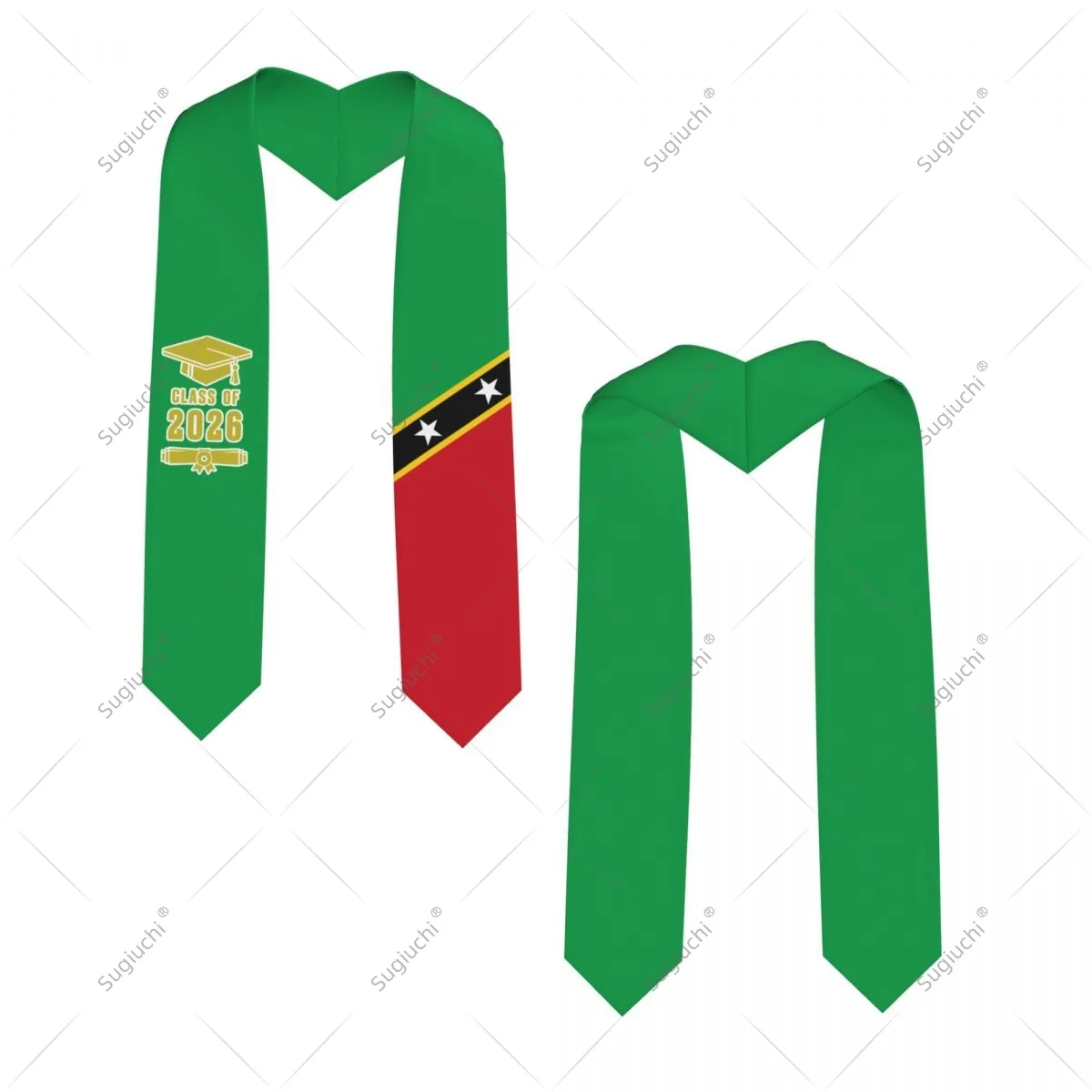 

Saint Kitts And Nevis Flag Class Of 2026 Graduation Stole Sash Scarf For International Students Proud Ceremony Adult Unisex