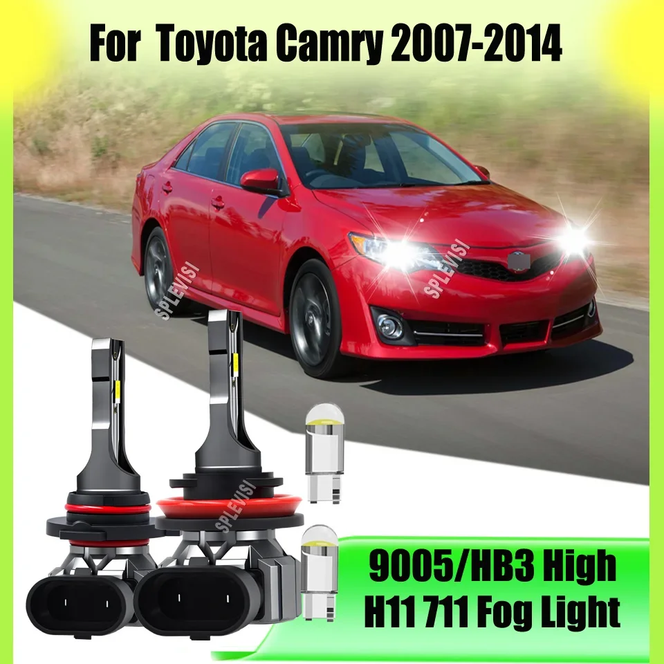 Clearer Illumination​ 9005 H11 711 Headlight LED Bulbs Foglight Replace For Toyota Camry 2007 2008 2009 2010 2011 2012 2013 2014