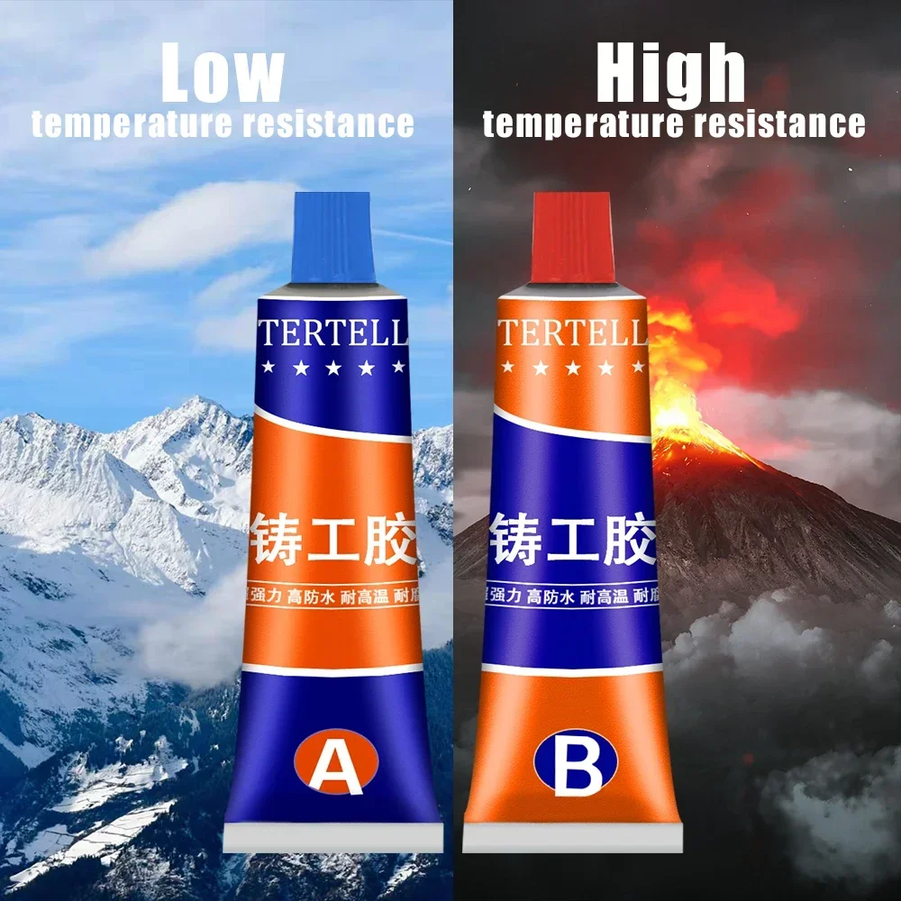 Magic Repair Glue AB Metal Strength Iron Bonding Heat Resistance Cold Weld Metal Repair Adhesive Agent Caster Glue
