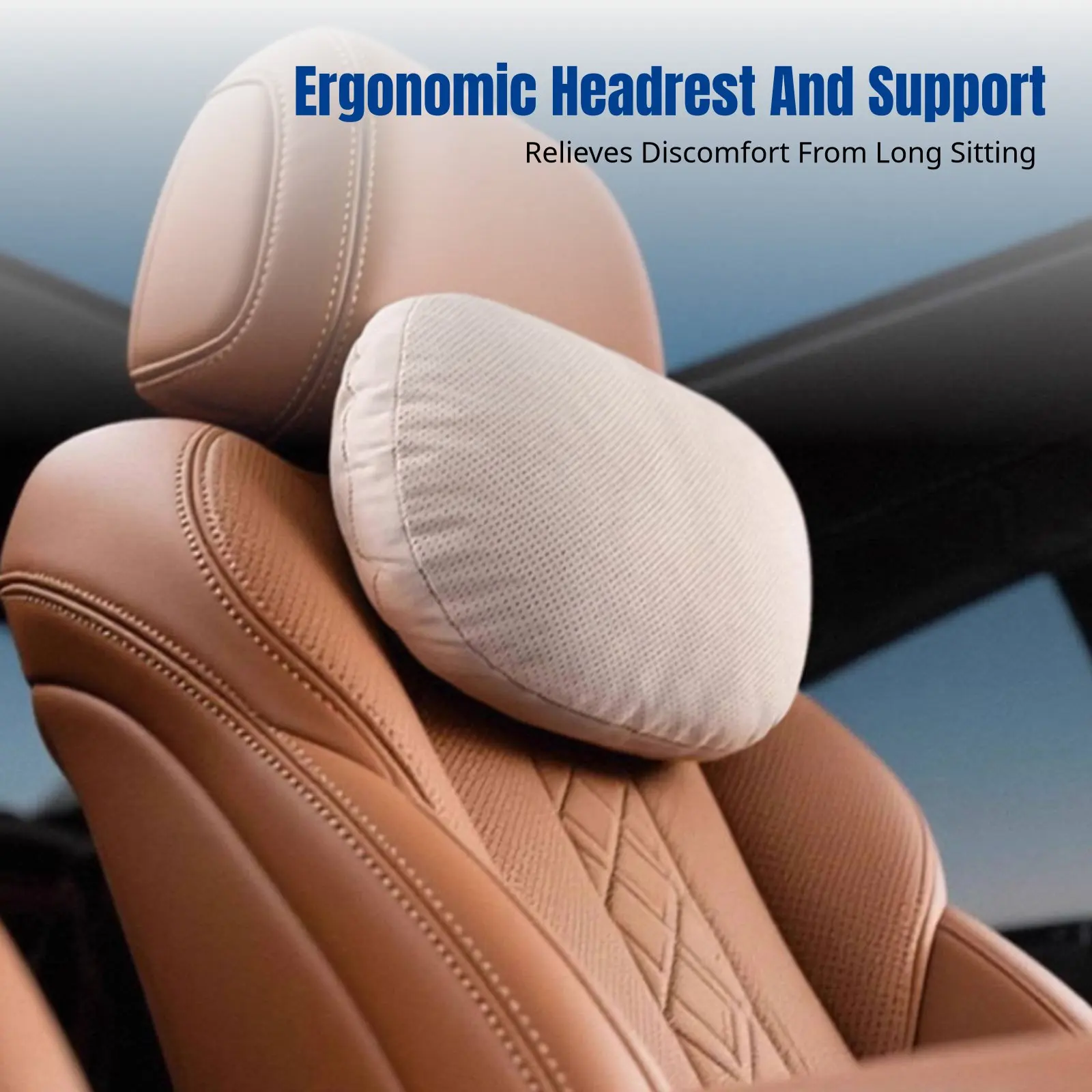 

Подголовник для автомобиля из замши, высококачественная подушка для шеи из биофибры, универсальная эргономичная опорная подушка для автомобильного сиденья, всесезонная